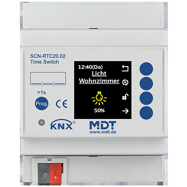 MDT technologies Schaltuhr mit 20 Kanälen Farbdisplay,4TE,REG SCN-RTC20.02